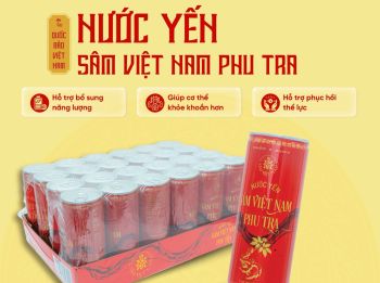 Khay 24 lon Nước Yến Sâm Việt Nam Phu Tra