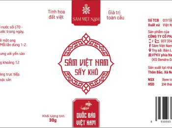 Sâm Việt Nam Phu Tra Sấy Khô 30g