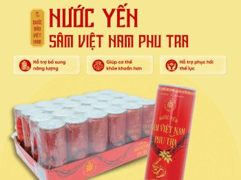 NƯỚC YẾN LON SÂM VIỆT NAM PHU TRA - KHAY 24 LON