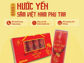 NƯỚC YẾN SÂM VIỆT NAM PHU TRA 240ML - HỘP 6 LON