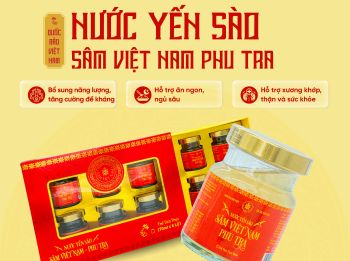 NƯỚC YẾN SÀO SÂM VIỆT NAM PHU TRA 70ML - HỘP 6 HŨ