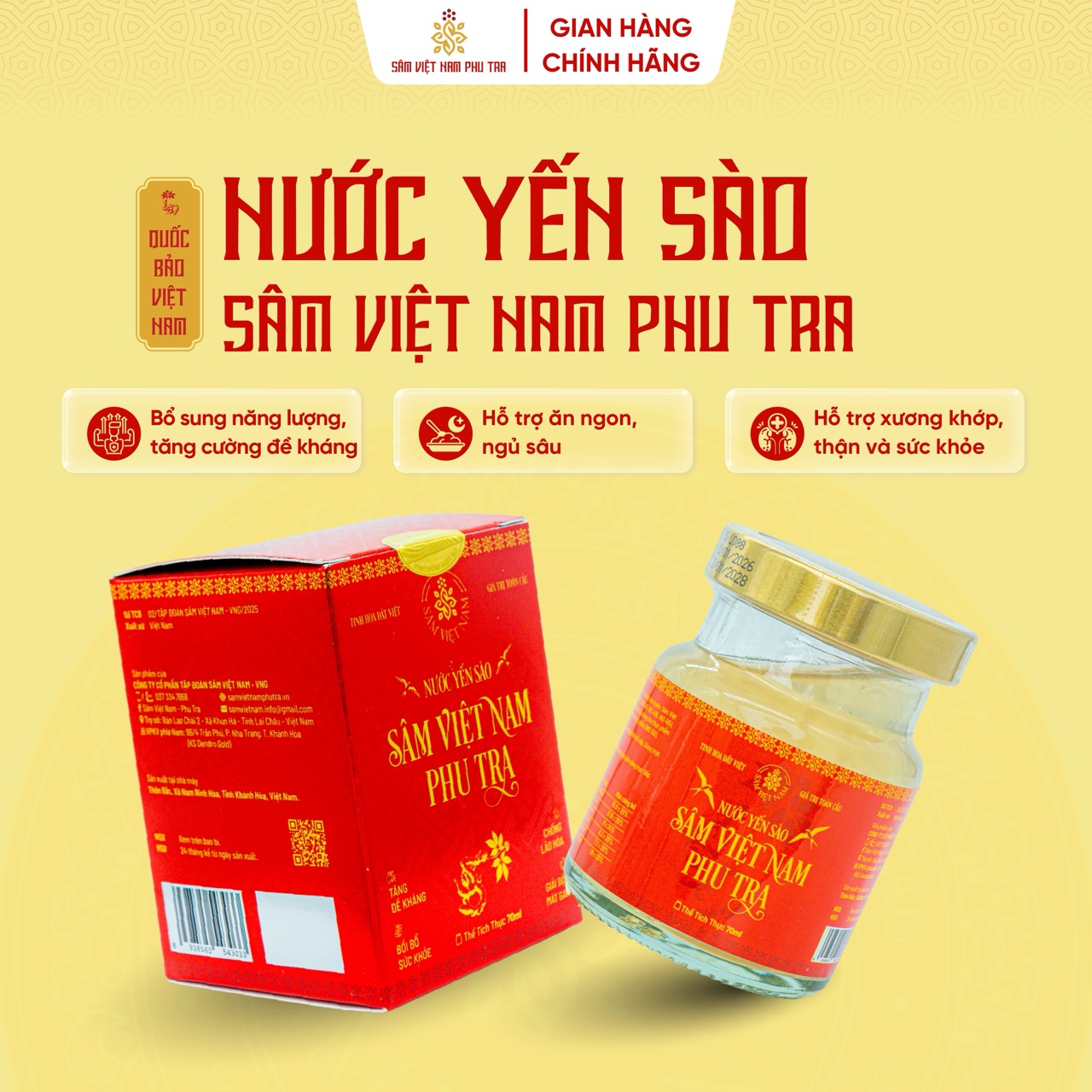 Nước Yến Sào Sâm Việt Nam Phu Tra