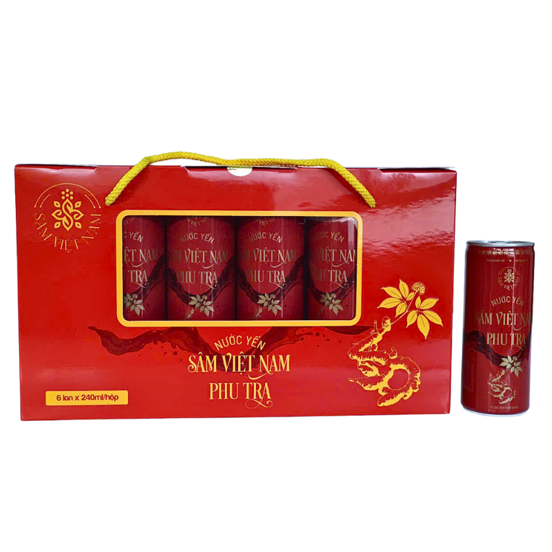 NƯỚC YẾN LON SÂM VIỆT NAM PHU TRA 240ML - Xách 6 Lon